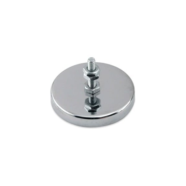 Master Magnetics Master Magnetics Ceramic Mount-It Magnet RB50B3N with Attached Screw and Nuts 35 Lbs. Pull Chrome RB50B3N - main